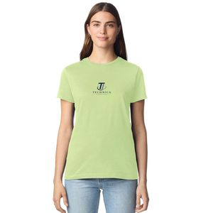 Camiseta de algodón de manga corta con cuello redondo para mujer, informal, suave, transpirable, cómoda, básica, a la moda, al por mayor - Product Image 1
