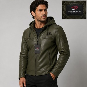 Chaqueta de cuero para hombre a la moda que ofrece una comodidad suave y un calor premium, con un aspecto moderno y elegante. Venta al por mayor. - Product Image 4