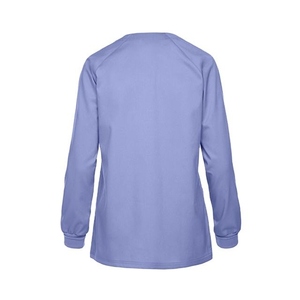 Blouse unisexe en Spandex/Polyester à manches longues, boutonnée sur le devant, uniforme d'hôpital, poches en tissu tissé, coutures thermocollées - Product Image 3