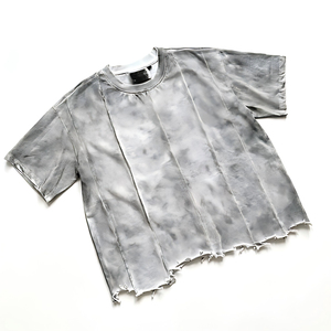 Trending Custom Sun Faded Panel Men T Shirt Premium Quality 100% Cotton Fabric Casual Street Style New Trend T Shirt For Unisex - Product Image 1