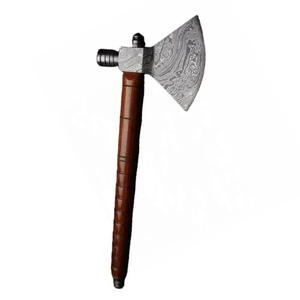Hache forestière artisanale en acier Damas, manche en bois de frêne, outil professionnel pour couper le bois, vente en gros directe d'usine - Product Image 1