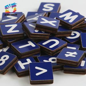 Juguete de Madera para Niños con Forma de Portátil, con Tarjetas de Aprendizaje de Letras, Matemáticas y Pizarra - Juguete Educativo Interactivo W12E196 - Product Image 2
