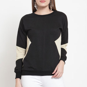 เสื้อสเวตเตอร์ไหมพรมแขนยาวคอกลมสีดำสำหรับผู้หญิง กันน้ำ ระบายอากาศได้ดี ผลิตจากใยฝ้ายและใยไผ่ เหมาะสำหรับใส่ลำลองในฤดูใบไม้ร่วง - Product Image 1