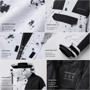 Veste de snowboard haut de gamme, vêtements d'extérieur d'hiver, veste de snowboard conçue avec un tissu résistant au vent, construction hydrofuge, confort - Product Image 5