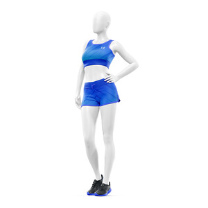 Conjunto de sujetador y shorts de yoga sublimados ligeros para mujer, que absorben la humedad, ecológicos, de cintura alta frontal, cuello redondo, suministro de fábrica OEM - Product Image 5