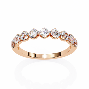 Bague de fiançailles solitaire en or blanc 18 carats avec diamant de laboratoire pour femme, coupe ronde brillante de luxe - Product Image 4