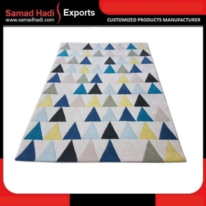 Ensembles de tapis artisanaux modernes – Meilleur prix – Tapis tuftés à la main, brodés, en laine pelucheuse, motif marocain – Vente en gros pour salon - Product Image 4