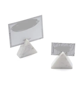 White Stone <b>Marble</b> Place Card Holder Customized Size Triangle/Square/<b>Ball</b> Shape Table Numbers Card Holder - Product Image 3