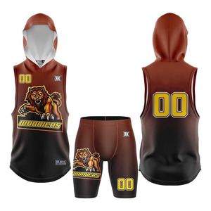 Uniformes de Fútbol Americano Personalizados al por Mayor, Corte Regular Juvenil, Sublimados, con Capucha, Transpirables, Conjuntos 7v7 y 7on7 para Adultos - Product Image 1