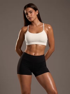 Solid Performance Camisole Ladies Exercise Bralette Skinny Strap <b>Open</b> Back Training Wear Private Label Manufacture Top - Product Image 5