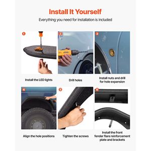 Set di Parafanghi in Acciaio Compatibili per Jeep JL/JLU 2/4 Porte 2018-2024, Protezioni Anteriori e Posteriori per Fuoristrada - Product Image 5