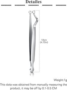 เครื่องมือหนีบจับแบบแม่นยำสำหรับใส่เครื่องประดับร่างกาย จมูก หู ริมฝีปาก สะดือ อุปกรณ์คุณภาพระดับร้านเสริมสวย - Product Image 2