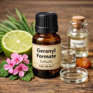 Formato de Geranilo Natural de Alta Pureza, Producto Químico Natural para Aromaterapia, Cosméticos, Perfumería y Saborizantes, Grado Industrial, Proveedor Mayorista - Product Image 1