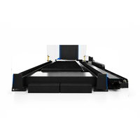Machine de découpe laser à fibre de grand format sur rail au sol pour grandes tôles métalliques et plaques épaisses