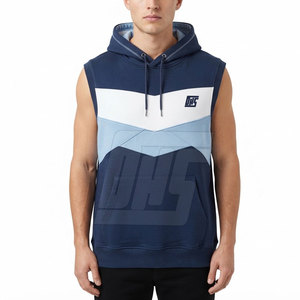 Training <b>Men</b> <b>Sleeveless</b> Hoodies Custom Lightweight Hooded <b>Pullover</b> For Gym Fitness Running Outdoor Workout Sportswear - Product Image 3