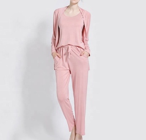 Ropa de Dormir para Mujer, Pijamas de Algodón, Pijamas para Mujer, Camisón, Conjuntos de Tres Piezas - Product Image 3