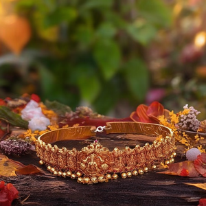 Fashion Body Chain Gold Polish Vadanam with Nagas - Product Image 3