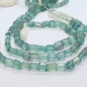 Perles de fluorite naturelle facettées irrégulières en forme de pépite AAA, 8-9 mm, perles de fluorite en pépite, brin de 10 pouces, fluorite naturelle facettée - Product Image 1