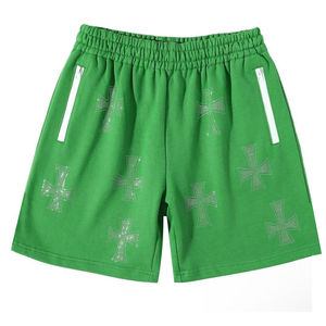 Pantalones Cortos Deportivos Casuales de Lona para Hombre, Estilo Hip Hop, Cintura Elástica, Color Sólido - Product Image 1