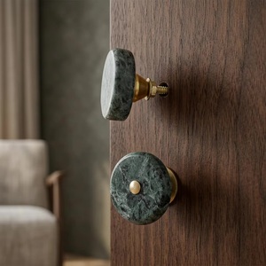 Natural Green Marble Modern Beads Art Furniture Cabinet Door Drawer Pulls <b>Knob</b> for Kitchen <b>Dresser</b> Bedroom Bathroom Outdoor - Product Image 3