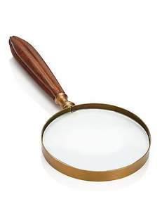 Lupa metálica tradicional con marco elegante, ideal para mesa de estudio de biblioteca y trabajos de investigación. - Product Image 4