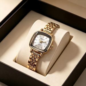 Reloj de Cuarzo Analógico de Moda para Mujer, Correa de Acero Inoxidable, Elegante Reloj Cuadrado para Mujer 9093 - Product Image 2