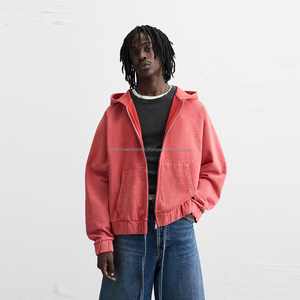 Personnalisez le sweat à capuche brodé brossé haute densité 480gsm pull en polaire lourd sweats à capuche unisexe - Product Image 1