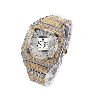 Reloj de Lujo con Diamantes Moissanite de Alta Calidad, Estilo Hip Hop, con Movimiento Mecánico y Esfera de Cristal, para Uso Diario y Regalos Empresariales - Product Image 1
