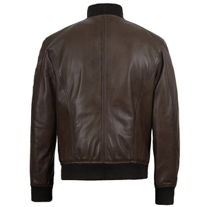 Men’s Black Leather <b>Jacket</b> – Classic Casual Streetwear with Zipper Closure and Comfortable Fit Quick Dry Breathable <b>Long</b> Sleeves - Product Image 6