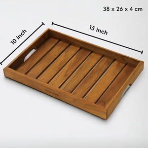 Plateau de service élégant en bois Unicorn Handicrafts pour café, thé, petit-déjeuner, collations, desserts, boissons, table à manger à domicile - Product Image 6
