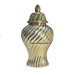 Pot en métal élégant et brillant pour la décoration de la maison, pot de rangement de luxe moderne pour fournisseur en gros, pot à gingembre - Product Image 1