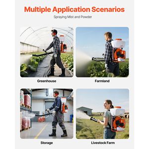63CC 3HP Gas <b>Powered</b> Backpack Fogger <b>Sprayer</b> with 4 Gallon Tank Powder Liquid Mister Duster System for Pesticide Usage - Product Image 3