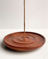Tempat Dupa Kayu Buatan Tangan dengan Desain Bunga Logam, Penyangga Dupa Aromatik, Dekorasi Rumah, Dapat Digunakan Sepanjang Musim
