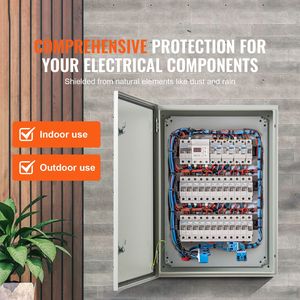 Scatola Elettrica in Acciaio Laminato a Freddo 27.6 X 19.7 X 9.8 per Montaggio a Parete, per Attrezzature Elettroniche da Esterno - Product Image 2