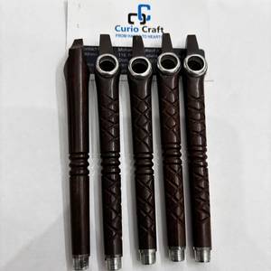 Pipa Dokha de madera hecha a mano Curio Craft, forma natural tallada, imitación de arte antiguo, coleccionable, pipa para fumar hierbas, precio económico. - Product Image 2