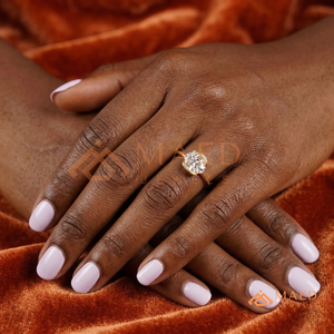 14K Yellow Gold East-West Half-Bezel Oval <b>Ring</b> – Modernist Gold <b>Solitaire</b> Band Yellow Gold Over <b>Silver</b> Horizontal Oval Cut <b>Ring</b> - Product Image 4