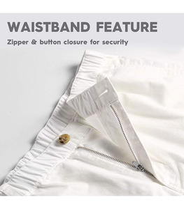 Pantalones Cortos Casuales para Hombre, Corte Clásico, Cintura Elástica Alta, Antiarrugas, con Múltiples Bolsillos, para Uso Diario, Caminar, Atuendo de Verano - Product Image 5