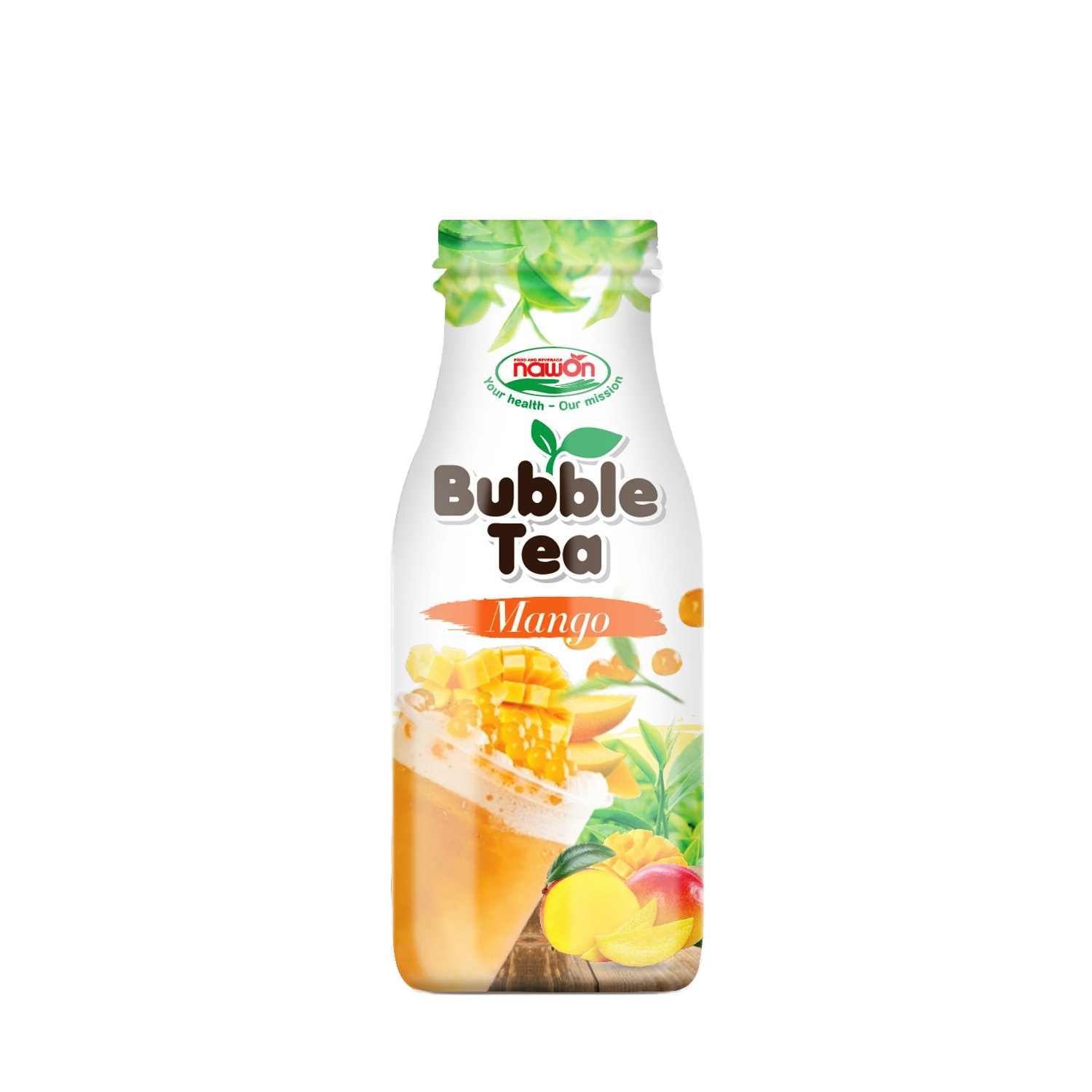 280ml Bubble Tea Mango Flavor Nawon Beverage Wholesale Supplier With Popping Boba Best Price Private Label Beverage Production