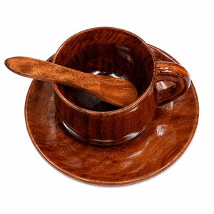 Tasse à café ou à thé en bois écologique de qualité supérieure, finition bois naturel, tasse à boire artisanale pour la maison, le café ou les fêtes - Product Image 4