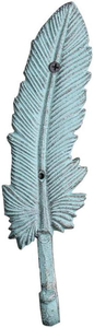 Premium Aluminum Feather Wall Hook Decorative Single Coat Hook <b>Rustic</b> Wall Mounted Hat Key Towel Robe Hanger for Home Decor - Product Image 3