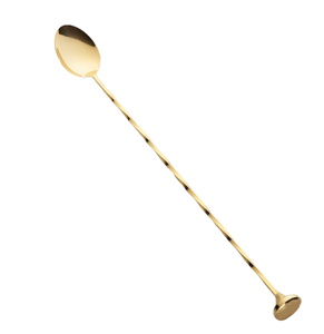 Cuchara de Barra de Latón Genuino Bold Blossom de Calidad Duradera con Mango Metálico de Diseño Moderno, OEM Disponible, Empaque Personalizado para Uso en Bares - Product Image 3