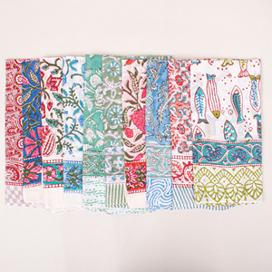 Hand Block Printed Square Cotton Fashion Bandana <b>Head</b> <b>Wrap</b> Artisan Scarf 100% Pure Breathable Eco-Friendly <b>Wraps</b> - Product Image 5