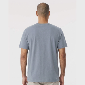 T-shirt gris ample pour homme 100 % coton, col rond, manches courtes, personnalisable, décontracté, jersey vierge 230g, écologique - Product Image 2