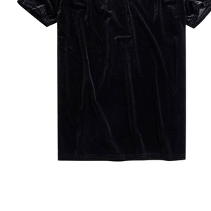 Fabricant de vêtements de créateurs, t-shirt homme à manches courtes en velours, t-shirt en velours personnalisé pour homme - Product Image 5