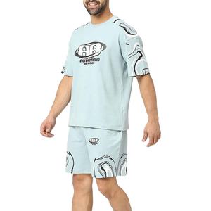 Conjunto de camiseta y pantalones cortos de gran tamaño para hombre personalizado de nuevo estilo, Conjunto de camiseta y pantalones cortos para hombre de calidad superior - Product Image 1