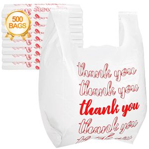 Bolsas de Agradecimiento, Bolsas de Compras Reutilizables, Bolsas de Plástico Tipo Camiseta para Compras, Restaurantes, Servicios de Catering - Product Image 4