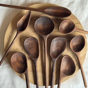 ช้อนไม้มะม่วงทำมือสำหรับตักซุป ช้อนไม้มะม่วงน้ำหนักเบาสำหรับเสิร์ฟอาหาร - Product Image 1