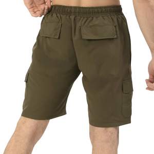 กางเกงขาสั้นคาร์โก้สีเขียวมะกอกสำหรับผู้ชาย ออกกำลังกาย เล่นกีฬา แห้งเร็ว เหมาะสำหรับฝึกซ้อม วิ่ง ฟิตเนส - Product Image 2