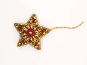 <b>Beaded</b> Embroidery Christmas Decoration Zari Embroidery Christmas Ornaments Christmas Hanging Decoration - Product Image 3