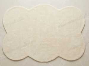 Tapis en peluche fantaisie en forme de crème, tufté à la main, en laine et acrylique, motif floral, adapté aux animaux domestiques, écologique, pour salon, style scandinave - Product Image 3